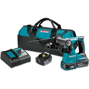 Makita XRH01T 18V LXT Lithium-Ion Brushless Cordless 1″ Rotary Hammer Kit (5.0Ah)(Rotary Hammer Kit)