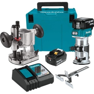 Makita XTR01T7 18V LXT Lithium-Ion Brushless Cordless Compact Router Kit(Router Kit)