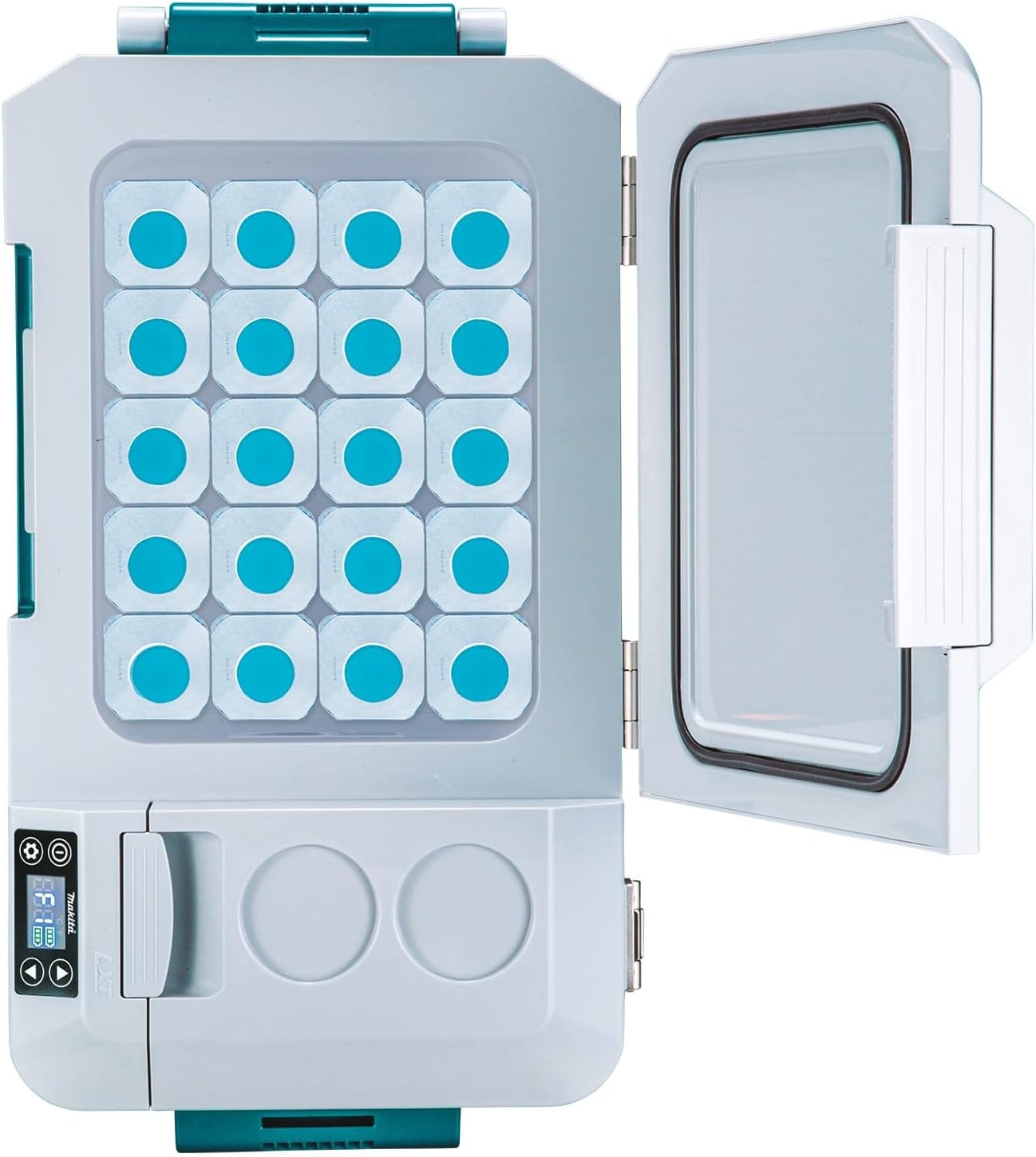 image:imageMakita DCW180Z 18V X2 LXT LithiumIon 12V24V DC Auto and AC CoolerWarmer Tool Only 12V24V DC and AC power Toolonly configurationCoolerWarmer