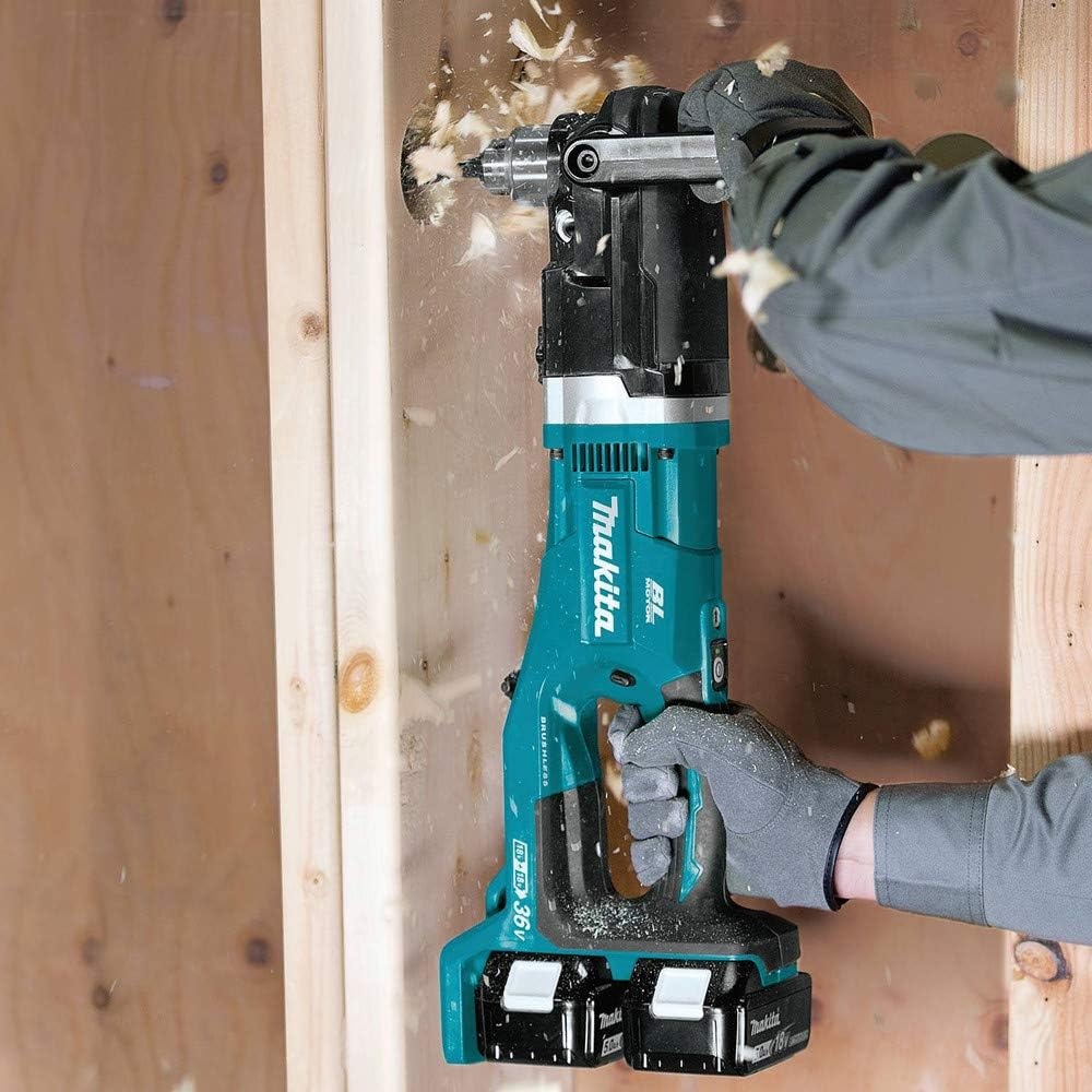 image:imageMakita XAD03Z 18V X2 LXT LithiumIon 36V Brushless Cordless 12 Right Angle Drill Tool OnlyKit w two 50Ah batteries