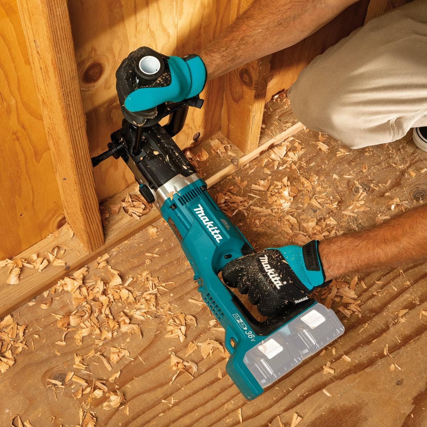 image:imageMakita XAD04Z 36V 18V X2 LXT Brushless Cordless 716 Hex Right Angle Drill Tool OnlyRight Angle Drill Tool Only