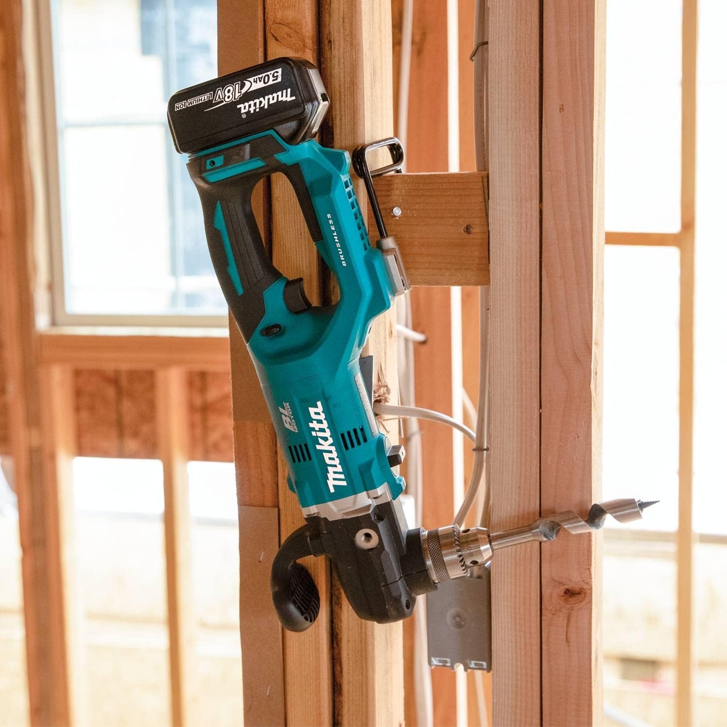 image:imageMakita XAD05T 18V LXT LithiumIon Brushless Cordless 12 Right Angle Drill Kit 50AhKit w two 50Ah batteries