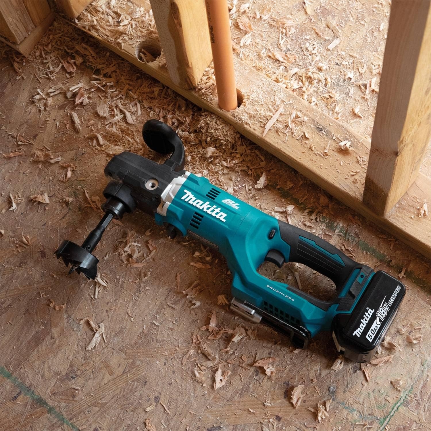 image:imageMakita XAD06T 18V LXT LithiumIon Brushless Cordless 716 Hex Right Angle Drill Kit 50Ah LithiumIon Kit with 50Ah BatteryKit w two 50Ah batteries