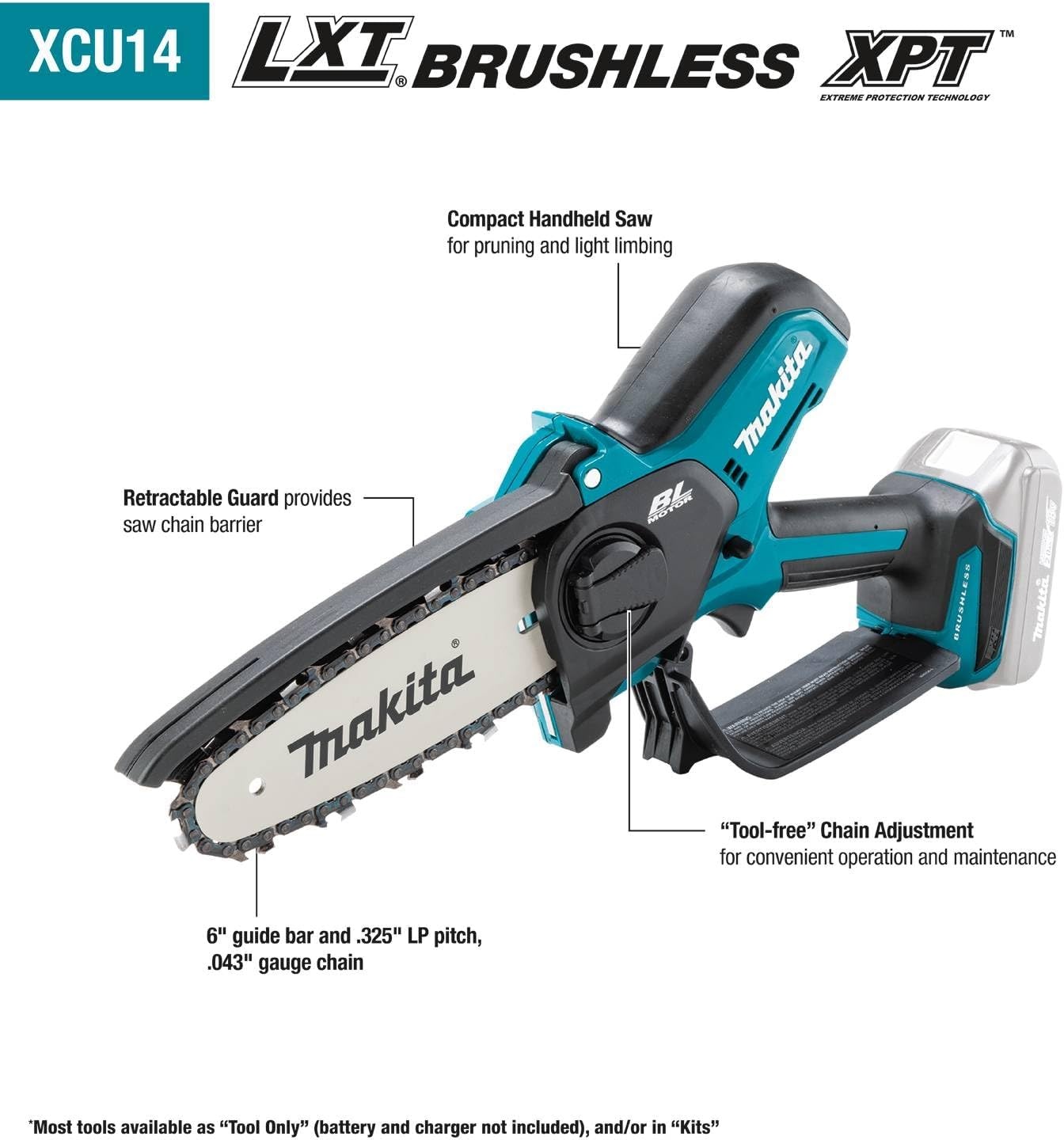 image:imageMakita XCU14Z 18V LXT LithiumIon Brushless Cordless 6 Pruning Saw Tool Only