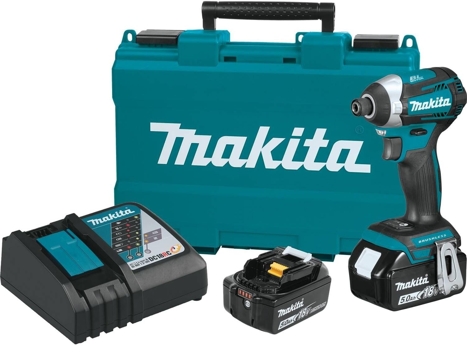 image:imageMakita XDT14T 18V LXT LithiumIon Brushless Cordless QuickShift Mode 3Speed Impact Driver Kit 50AhOne Size