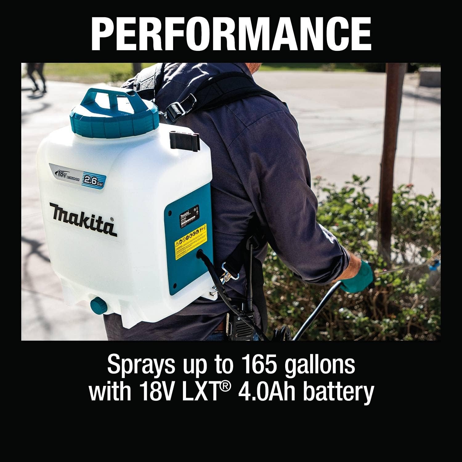 image:imageMakita XSU01SM1 18V LXT LithiumIon Cordless 26 Gallon Backpack Sprayer Kit 40Ah