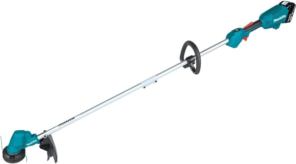 image:imageMakita XT287SM1 18V LXT LithiumIon Brushless Cordless 2Pc Combo Kit 40Ah Blower and string trimmer up to 116 MPH and 459 CFM rapidload headHandheld
