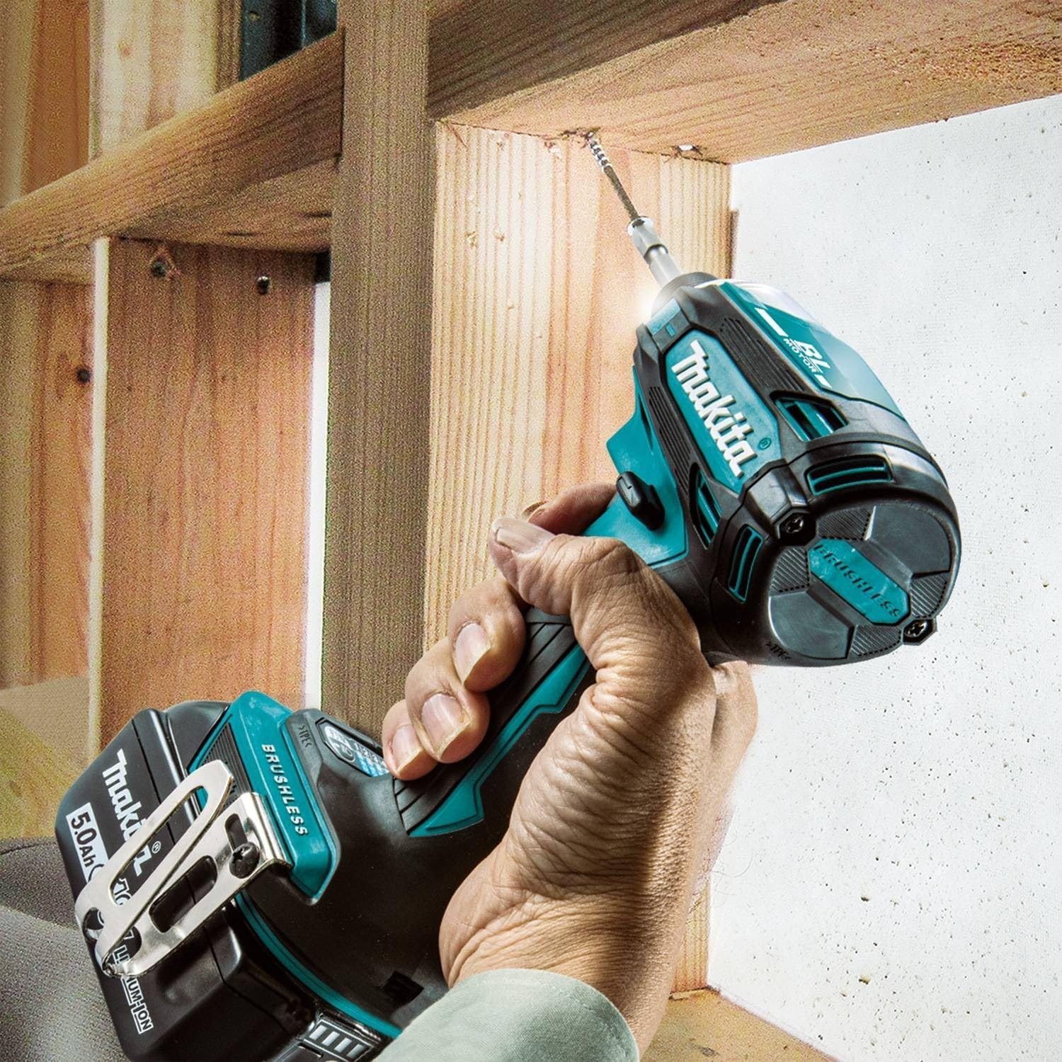 image:imageMakita XT288T 18V LXT LithiumIon Brushless Cordless 2Pc Combo Kit 50Ah Brushless motor 2100 RPM 1600 inlbCombo Kit