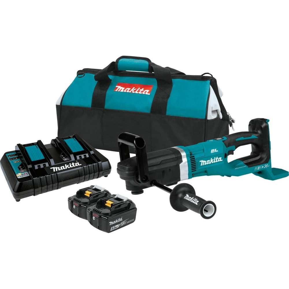 image:imageMakita XAD04Z 36V 18V X2 LXT Brushless Cordless 716 Hex Right Angle Drill Tool OnlyKit w two 50Ah batteries