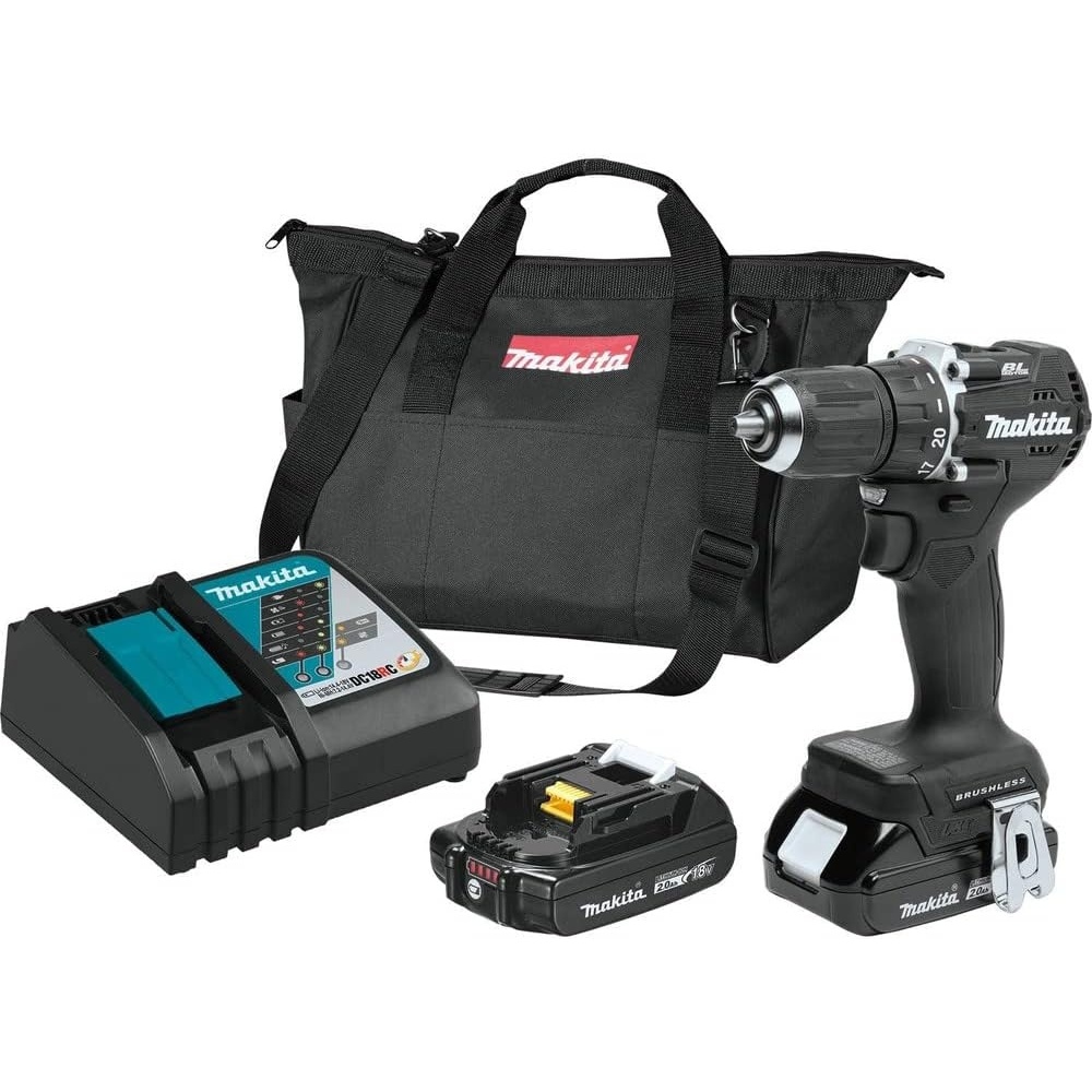 image:imageMakita XFD15RB 18V LXT LithiumIon SubCompact Brushless Cordless 12 DriverDrill Kit 20Ah Black