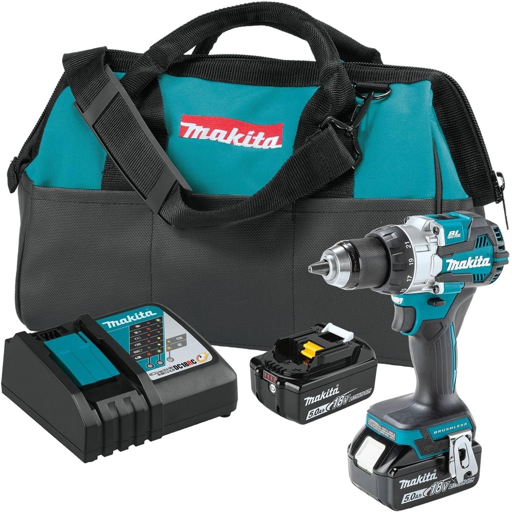 image:imageMakita XFD16T 18V LXT LithiumIon Brushless Cordless 12 DriverDrill Kit 50Ah
