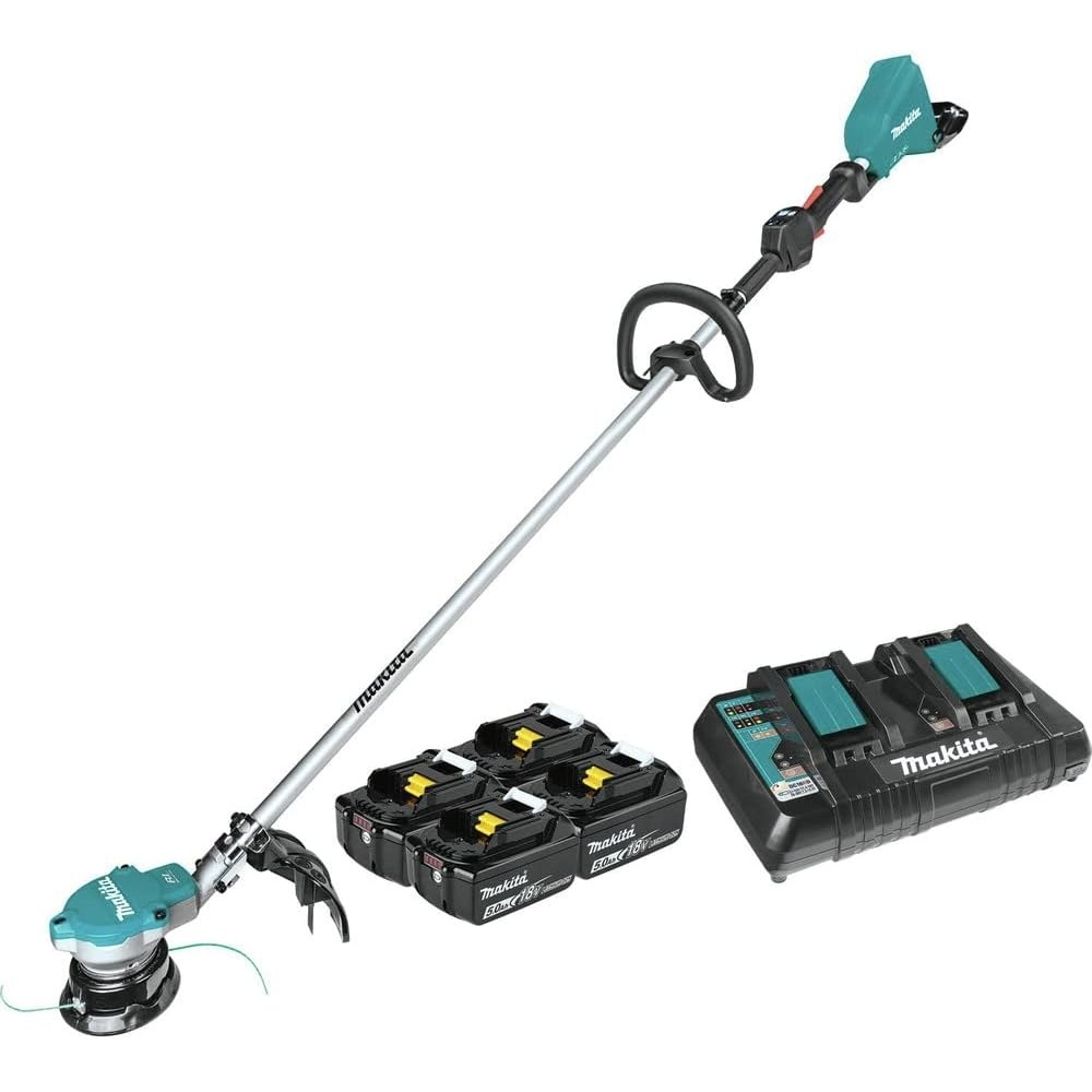 image:imageMakita XRU15PT1 36V 18V X2 LXT Brushless String Trimmer Kit with 4 Batteries 50AhTrimmer Kit 2 4 Batteries