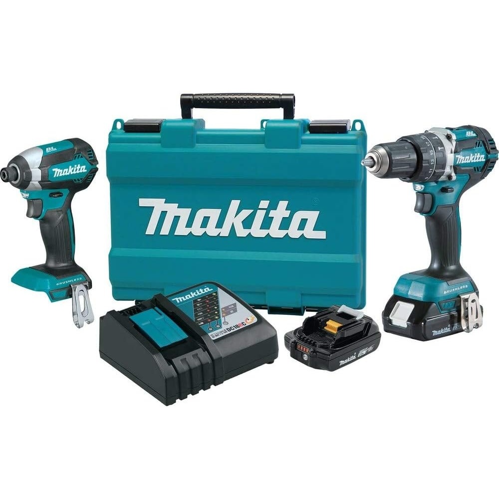 image:imageMakita XT269R 18V LXT LithiumIon Compact Brushless Cordless 2Pc Combo Kit 20Ah Blue