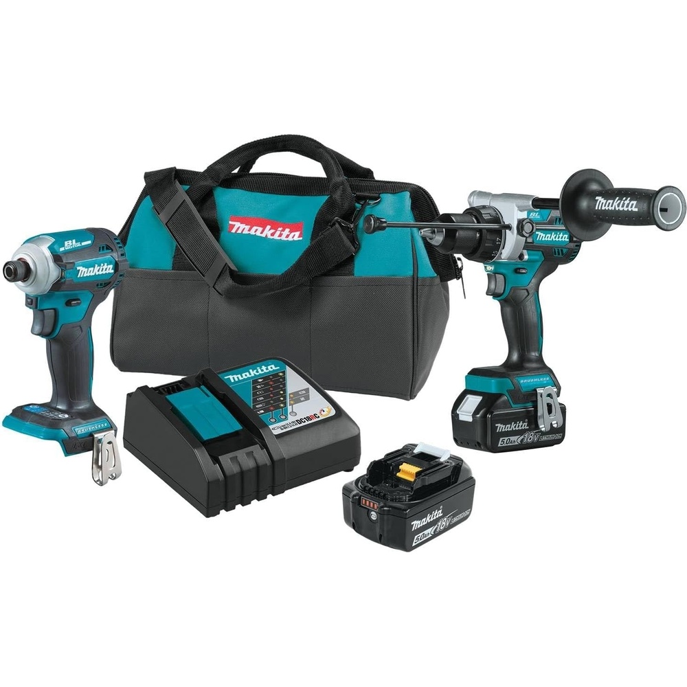 image:imageMakita XT288T 18V LXT LithiumIon Brushless Cordless 2Pc Combo Kit 50Ah Brushless motor 2100 RPM 1600 inlbCombo Kit