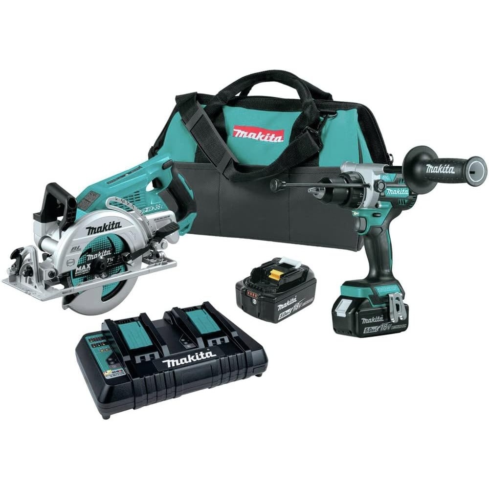 image:imageMakita XT289PT 18V LXT LithiumIon Brushless Cordless 2Pc Combo Kit 50Ah2Pc Combo Kit