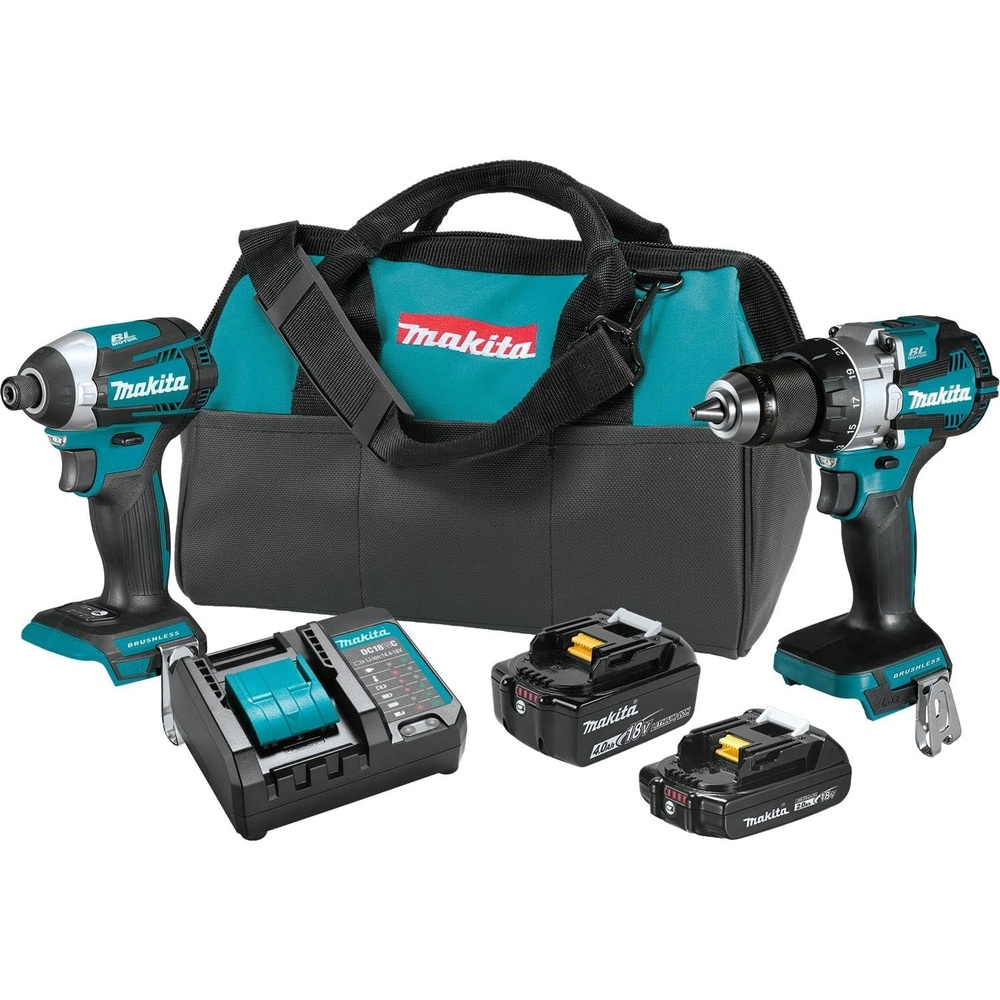 image:imageMakita XT296SMR 18V LXT LithiumIon Brushless Cordless 2Pc Combo Kit 20Ah40Ah Brushless motorCombo Kit