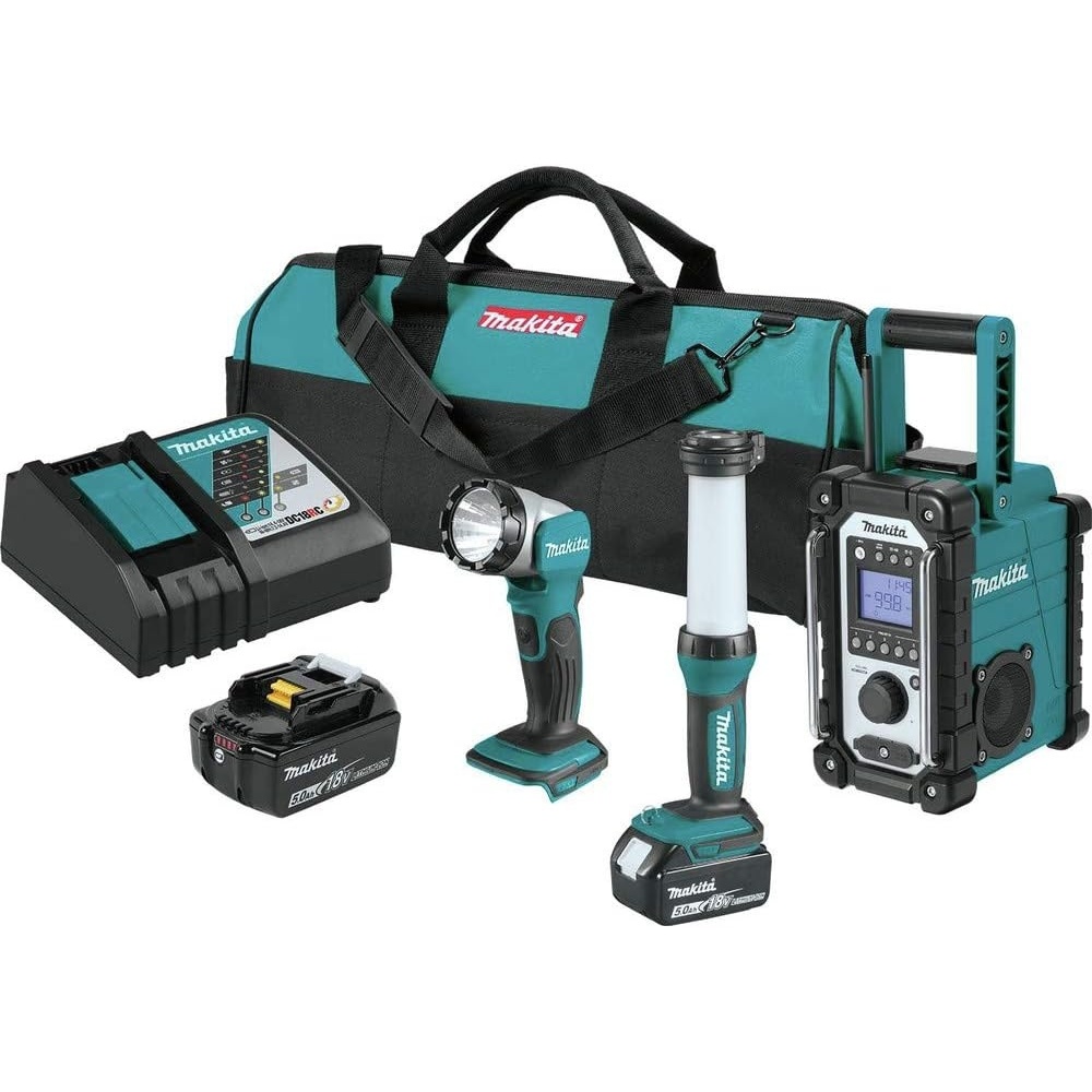 image:imageMakita XT338T 118V LXT LithiumIon Cordless Emergency Preparedness 3Pc Combo Kit 50Ah