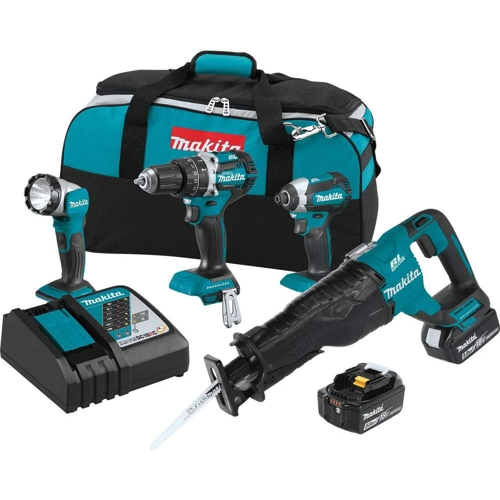 image:imageMakita XT447T 18V LXT LithiumIon Brushless Cordless Combo Kit 4 PieceKit